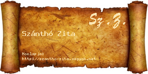 Szánthó Zita névjegykártya